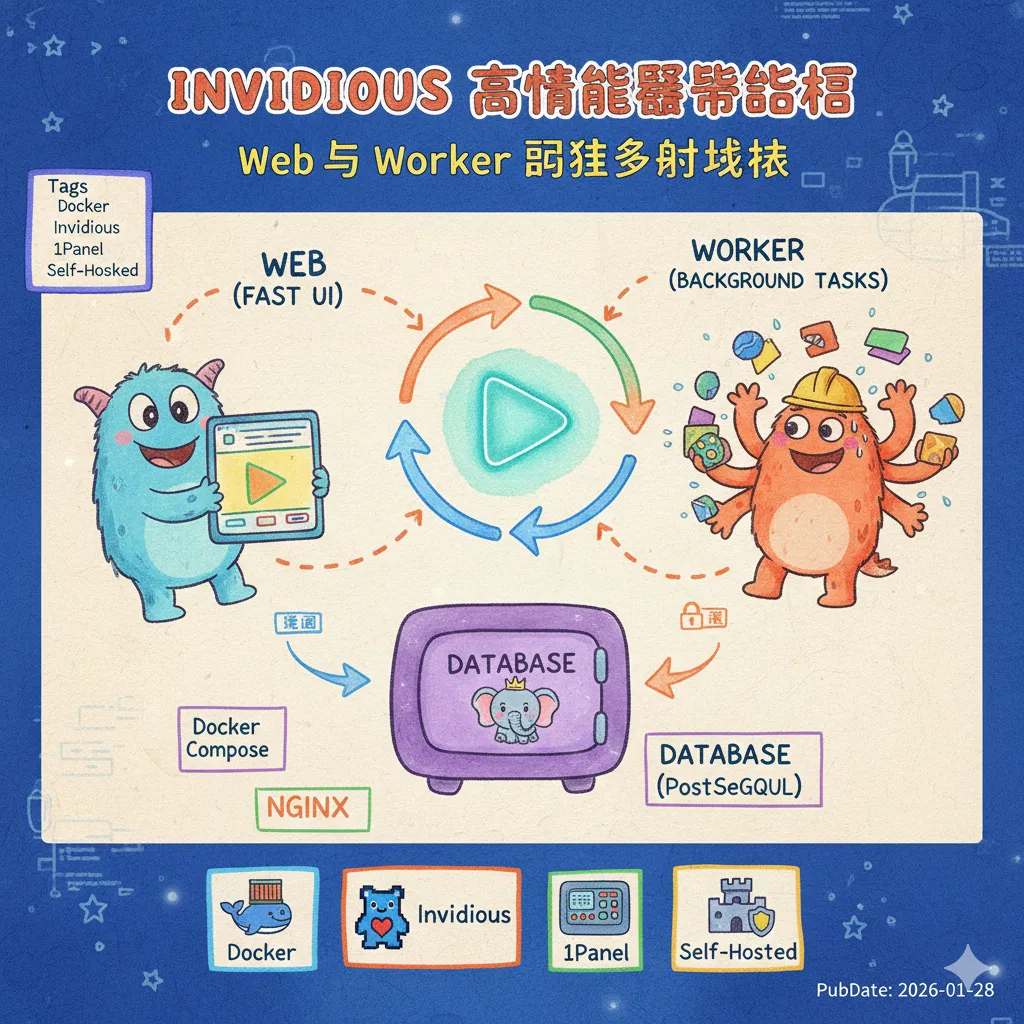 Invidious高性能部署：Web 与 Worker 读写分离架构